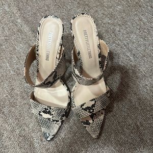 Snake Print Heels
